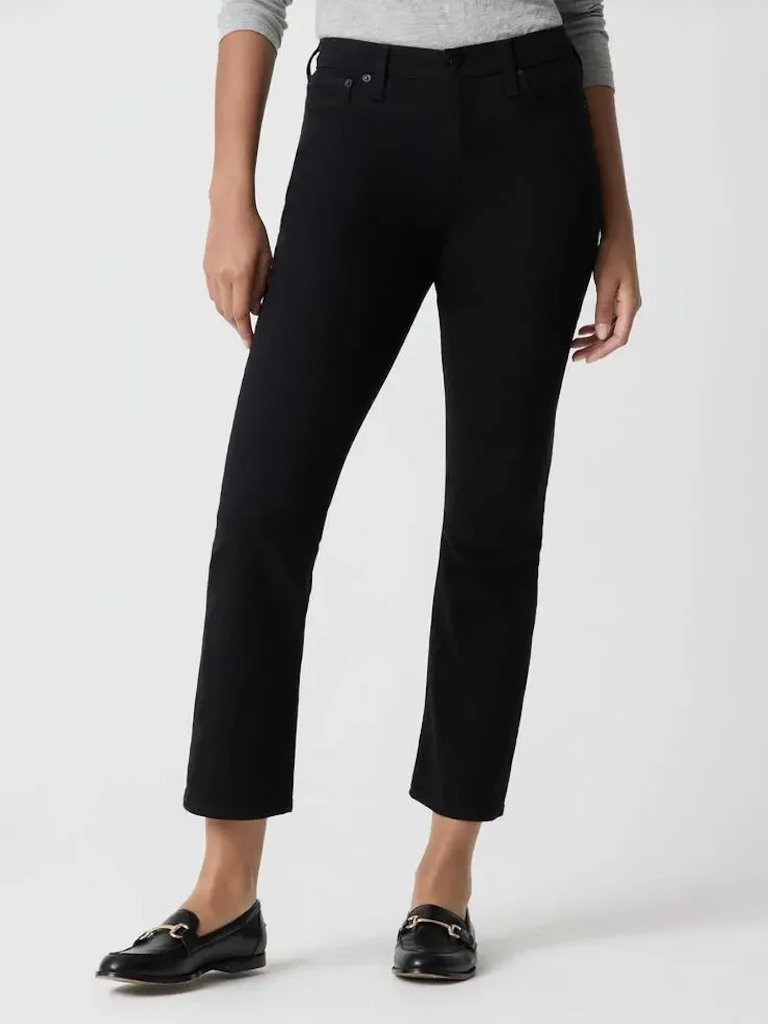 J. Crew Mid-Rise Flare Crop Jeans Black Women's Size 27 Stretch